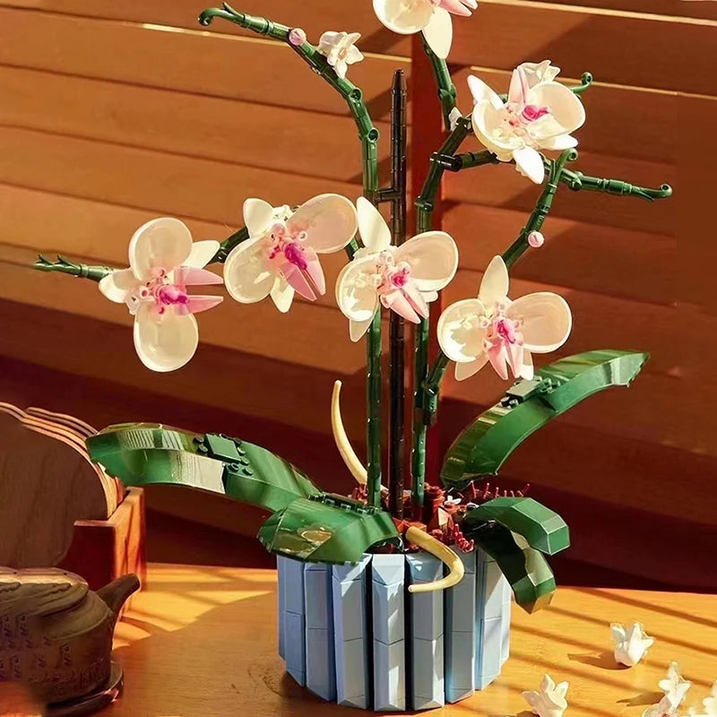 Orchid Flower Bouquet 10311 Plant Decor Building Set for Adults; Build an Orchid Display Piece for the Home or Office