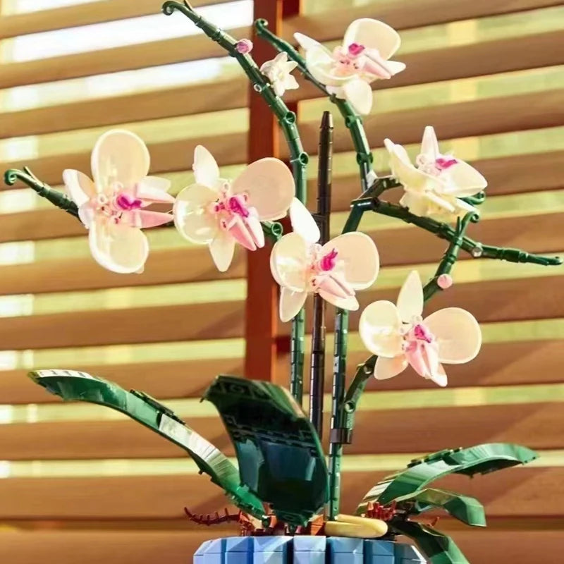 Orchid Flower Bouquet 10311 Plant Decor Building Set for Adults; Build an Orchid Display Piece for the Home or Office