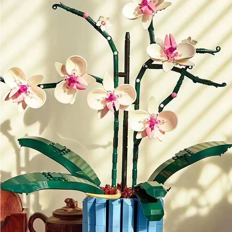 Orchid Flower Bouquet 10311 Plant Decor Building Set for Adults; Build an Orchid Display Piece for the Home or Office