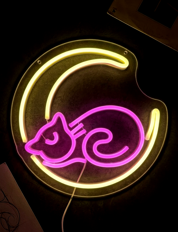 Sleeping Cat Neon Sign